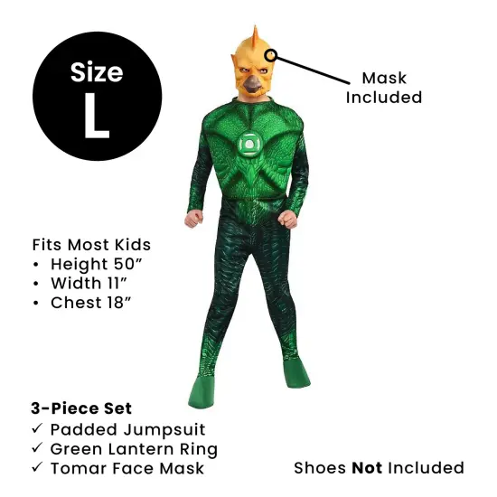 Rubies Boy's Green Lantern Tomar-Re Halloween Costume - Large 12-14- Green {5}