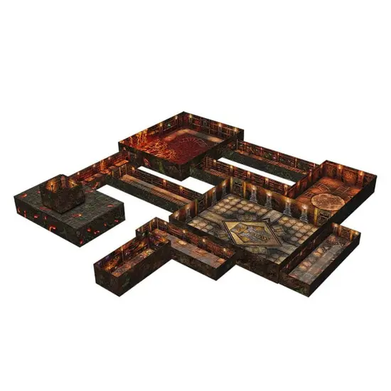 Gale Force 9: Tenfold Dungeon - Mines of Khazad - Modular Roleplaying Terrain Set, Box To Table, 1" Grids, 12 Illustrated Rooms, RPG-Dungeon Crawling {4}