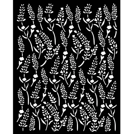Stamperia Stencil 7.87"X9.84"-Lavender Pattern {3}