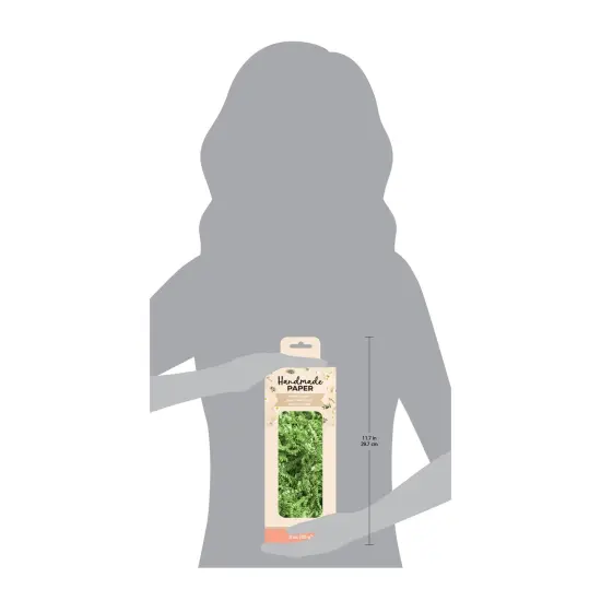 American Crafts Handmade Paper Shredded Paper 1lb-Green {3}