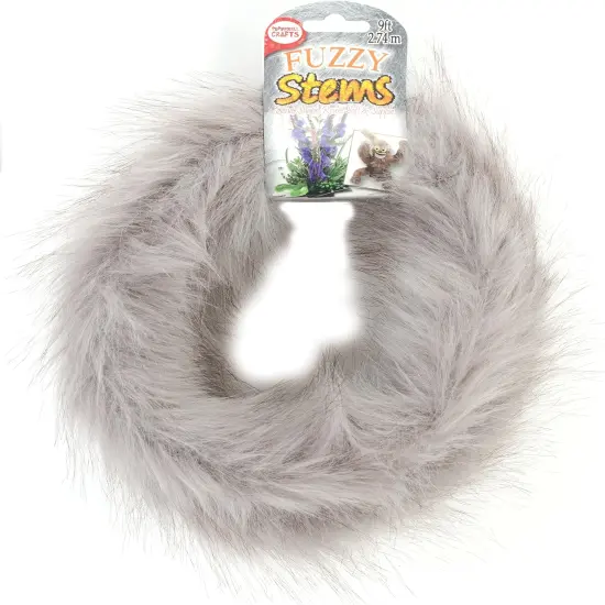 Fuzzy Craft Stems 9 Feet Grey {1}