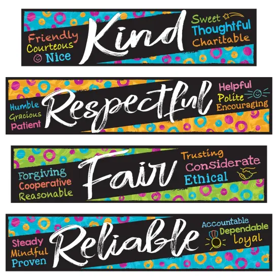 Color Harmony Character Traits Mini Bulletin Board Set {1}