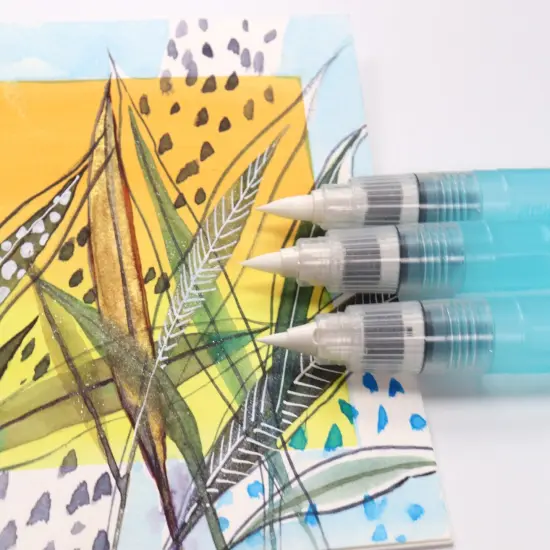 Niji Premier Waterbrush Set 3/Pkg-KWB09, KWB12 & KWB15 {6}