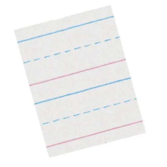 Sulphite Handwriting Paper, Dotted Midline, Grade 1, 5/8" x 5/16" x 5/16" Ruled Long, 10-1/2" x 8", 500 Sheets {1}