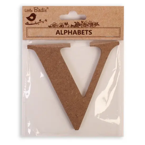 Little Birdie MDF Alphabets Upper Case 4" 1/Pkg-V {1}