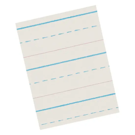 Newsprint Handwriting Paper, Skip-A-Line, Grade 1, 1/2" x 1/4" x 1/4" Ruled Long, 11" x 8-1/2", 500 Sheets {1}