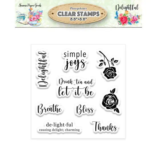 Memory Place Photopolymer Clear Stamps-Delightful {1}