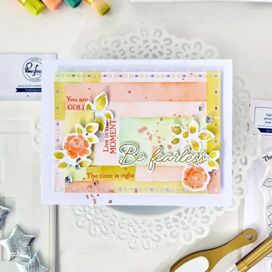 Pinkfresh Studio Press Plate-Be Fearless {3}