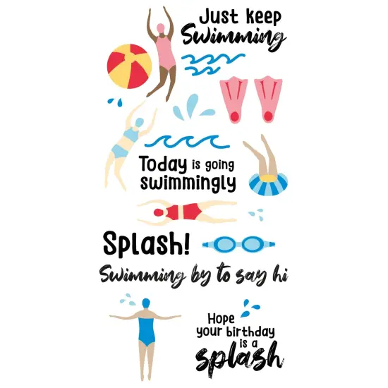 Sizzix Clear Stamps Set By Catherine Pooler 29/Pkg-Synchronized Swimmers {3}