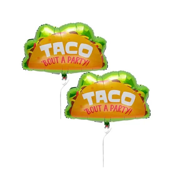 Taco 18" Mylar Balloons 3 Pc. {2}