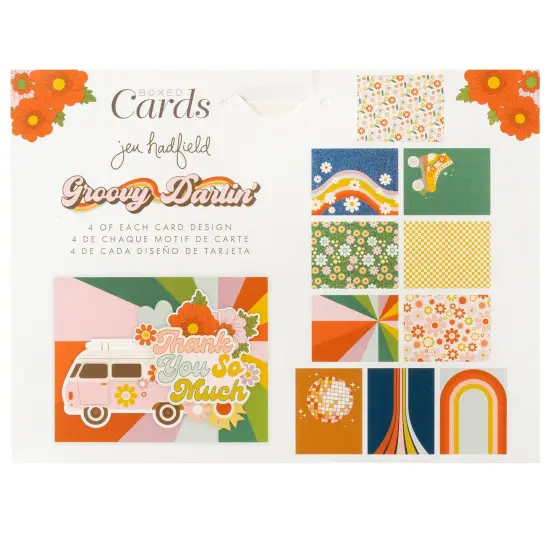 American Crafts A2 Cards W/Envelopes (4.375"X5.75") 40/Box-Jen Hadfield Groovy Darlin' {2}