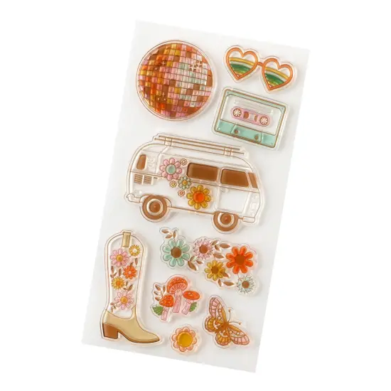 Jen Hadfield Groovy Darlin' Acrylic Stamp Set-9/Pkg {4}