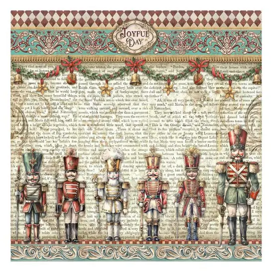 Stamperia Polyester Fabric 12"X12" 4/Pkg-The Nutcracker {4}