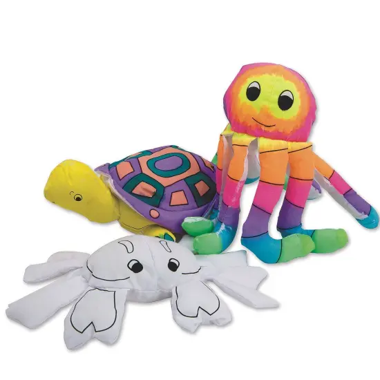 Color-Me&trade; Fabric Sea Life Creatures, 8" - 10", 3 Designs (Pack of 12) {5}