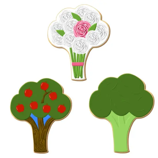 CookieCutter.Com Brand Bouquet, Tree, Broccoli Cookie Cutter 4 in, Tin Plate Steel, Handmade in USA {2}