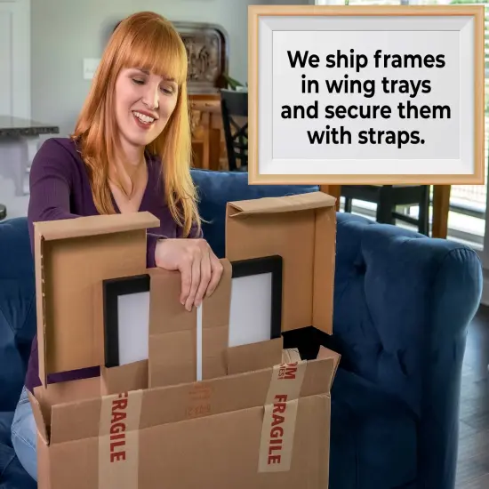 Square Classic Modern Yellow Picture Frame - UV Acrylic, Foam Board Backing, Hanging Hardware {6}