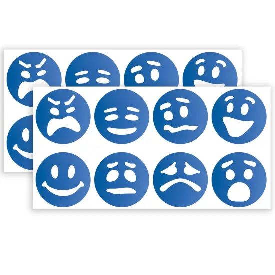 Emotion Token Stencils, 8 Per Pack, 2 Packs {1}