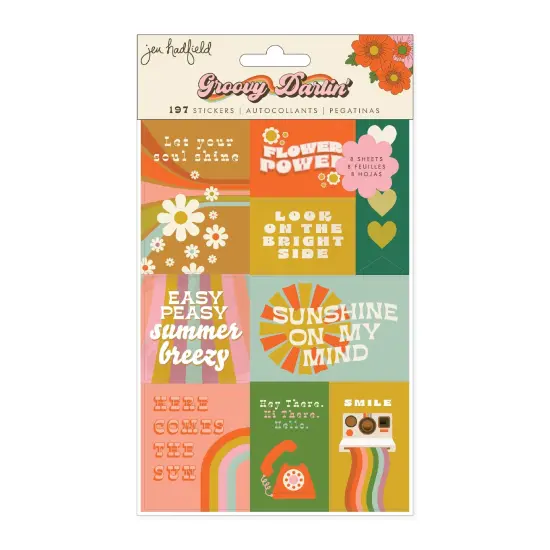 Jen Hadfield Groovy Darlin' Sticker Book-8 Sheets {1}