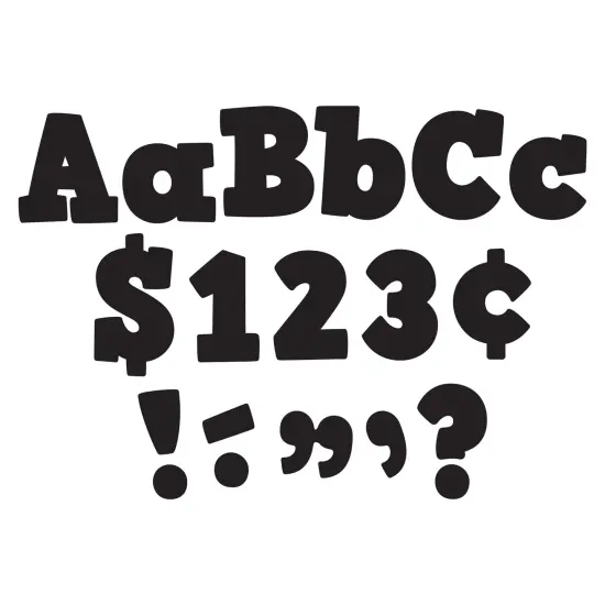 Black Bold Block 4" Letters Combo Pack {1}