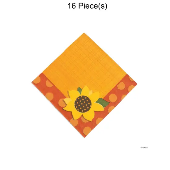 Lil Pumpkin Party with Sunflower Luncheon Napkins - 16 Pc. {1}