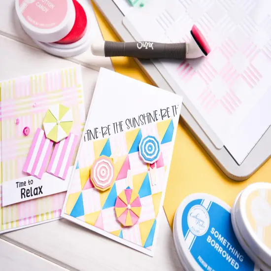 Sizzix Clear Stamps Set By Catherine Pooler 16/Pkg-Beach Blankets & Brellas {6}