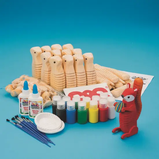 Flexible Wooden Squirrel Craft Kit (Pack of 12) {3}