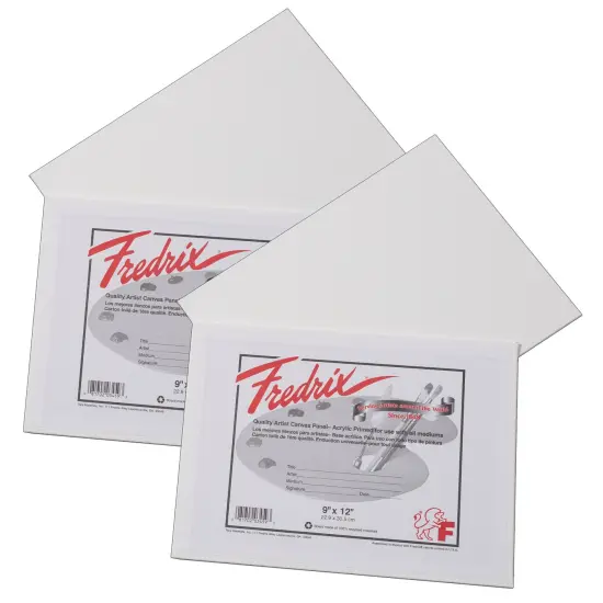 Canvas Panels, White, 9" x 12", 3 Per Pack, 2 Packs {1}