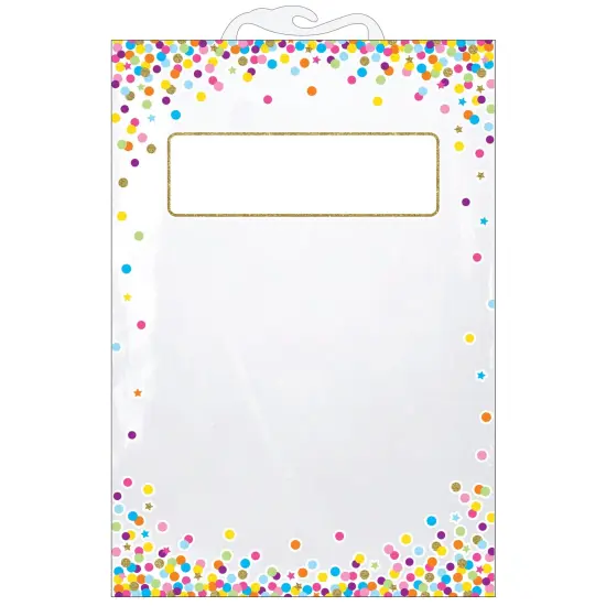 Hanging Confetti Pattern Storage/Book Bag, 11" x 16", Pack of 5 {1}