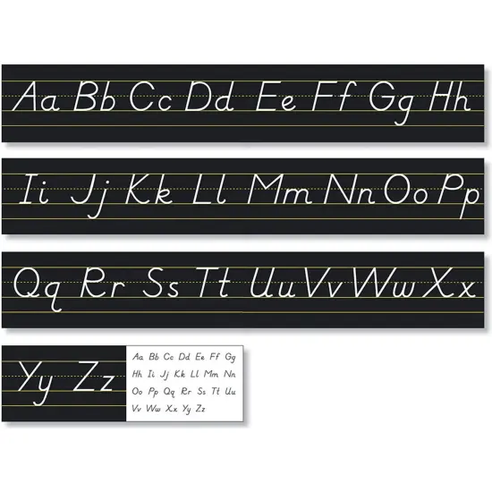 Black Modern Manuscript Alphabet Line {1}