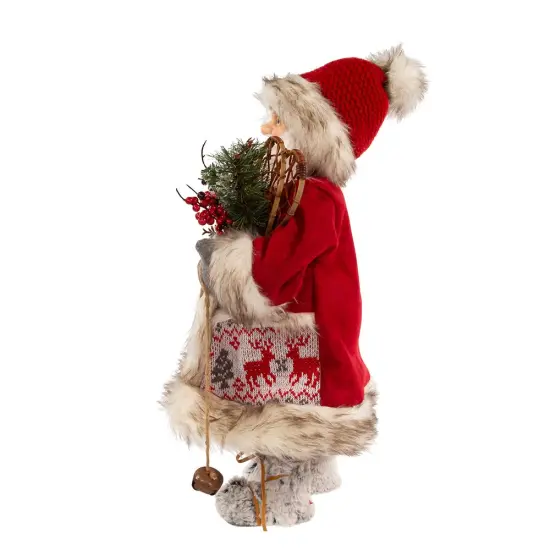 Kurt Adler 18-Inch Red and White Santa With Gift Box and Bells {4}