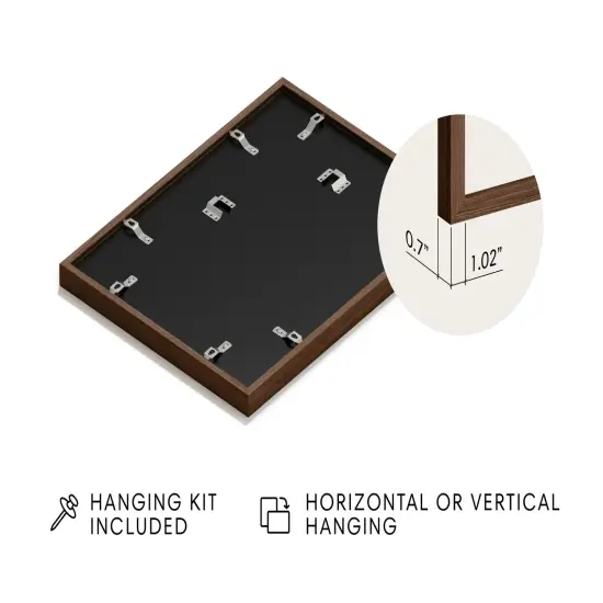 Haus and Hues Oak Wood Picture Frames Matted with Real Glass Walnut {3}