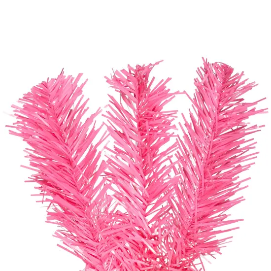 Northlight Pre-Lit Tinsel Artificial Christmas Tree - 3' - Pink - Clear Lights {5}