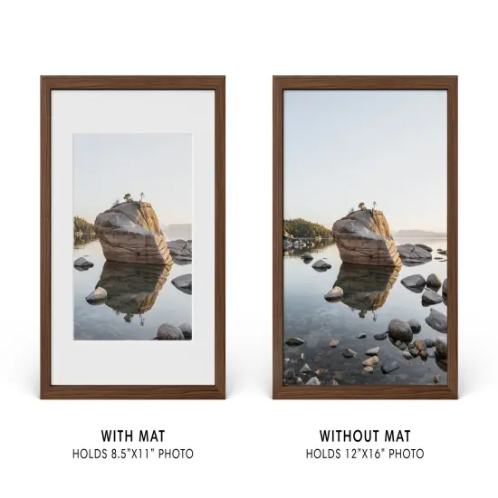 Haus and Hues Oak Wood Picture Frames Matted with Real Glass Walnut {4}