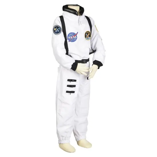 Jr Astronaut Suit (White) W/Cap Child Costume {4}