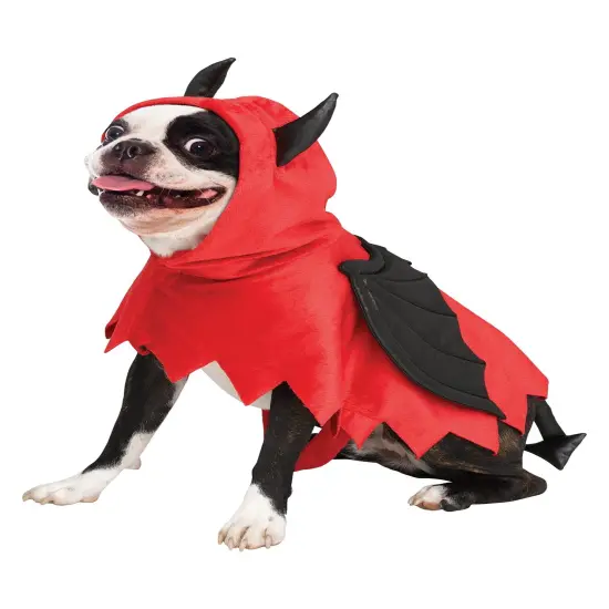 Devil Pet Poncho pets dogs Satan Halloween Red Costume L/XL {1}