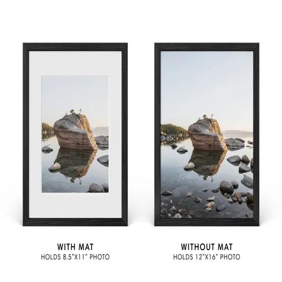 Haus and Hues Oak Wood Picture Frames Matted with Real Glass Black {4}