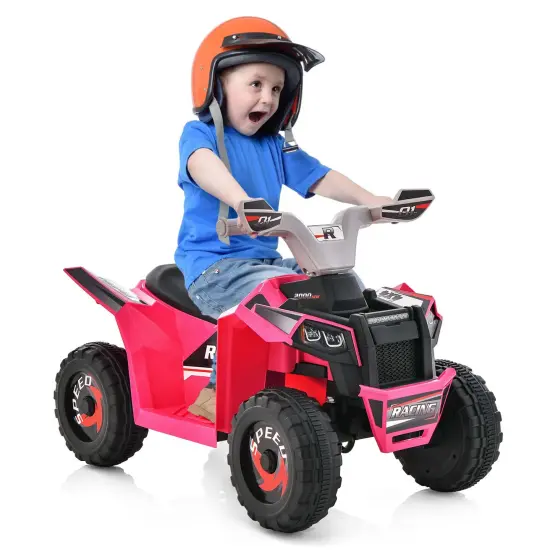 Costway Kids Ride on ATV 4 Wheeler Quad Toy Car 6V Battery Powered Motorized Toy {8}