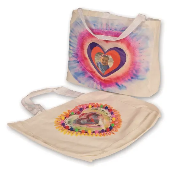 Color-Me&trade; Bags with Heart Photo Pocket (Pack of 12) {1}