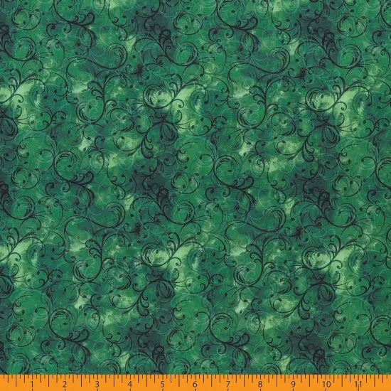 Mook Fabrics Elegance Cotton Fabric [45 in. Wide] - By The Yard Green {3}