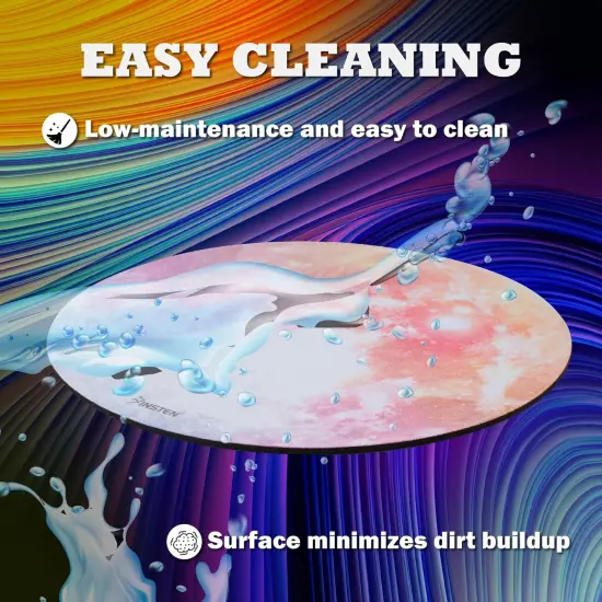 Insten Round Galaxy Mouse Pad for Home Office Gaming Computer Desk, Smooth Non Slip Rubber Mat, Pink Moon {3}