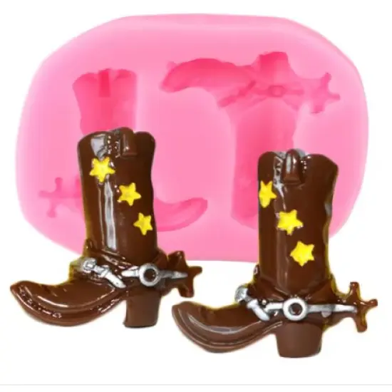 3D BootCowboy Boot Silicone Molds {1}