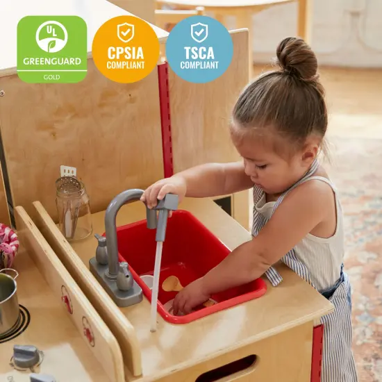 Play Kitchen Sink, Wooden Playset Natural {6}