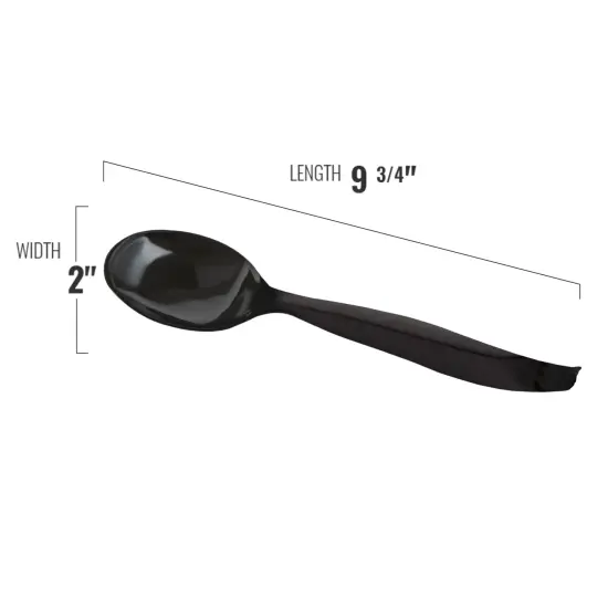Black Disposable Plastic Serving Flatware Set (150 Pairs) {2}