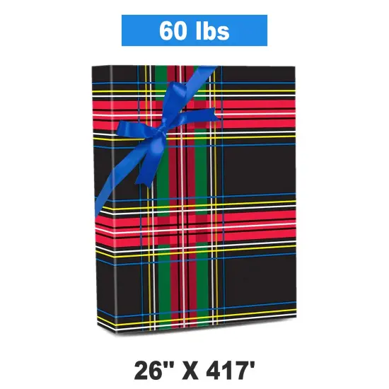 Plaid Christmas Wrapping Paper Rad Plaid 26 '' &times; 417 ' {1}