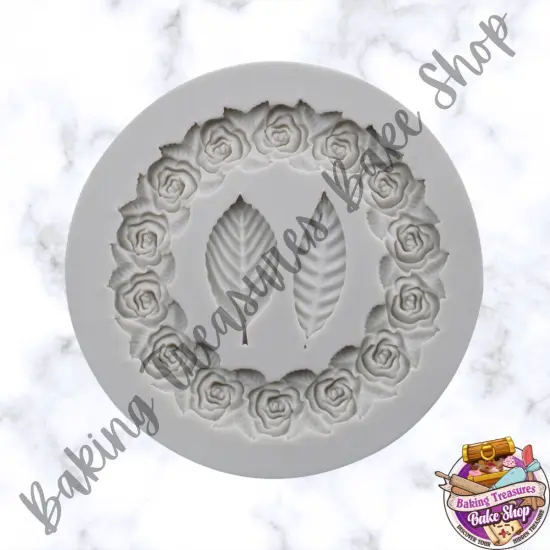 Rose Flower Wreath Silicone Mold {1}