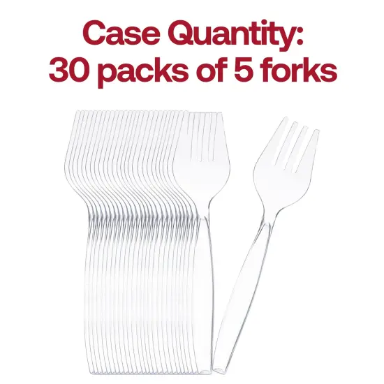 Clear Disposable Plastic Serving Forks (150 Forks) {5}