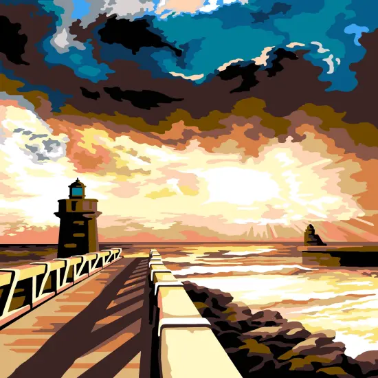 Needlepoint canvas for halfstitch without yarn Penombre SE981.186 Seg De Paris Printed Tapestry Canvas {1}