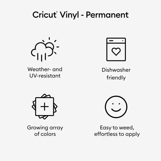 Cricut Permanent Vinyl Sampler 12"X12" 6/Pkg-Brights {7}