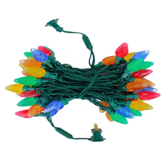 70 LED Indoor Outdoor C6 Classic Bulb Christmas String Lights Multicolor {5}