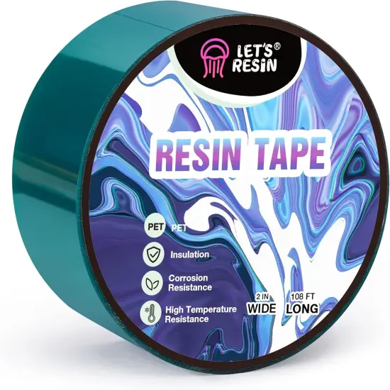 LET'S RESIN Resin Tape,2Inch Wide x 108FT Long Epoxy Tape,Thermal Adhesive Tape,High-Temperature Heat Insulation, Easy Peel, Release Resin Tape for Epoxy Resin Molding, River Tables,Remove Residue {1}